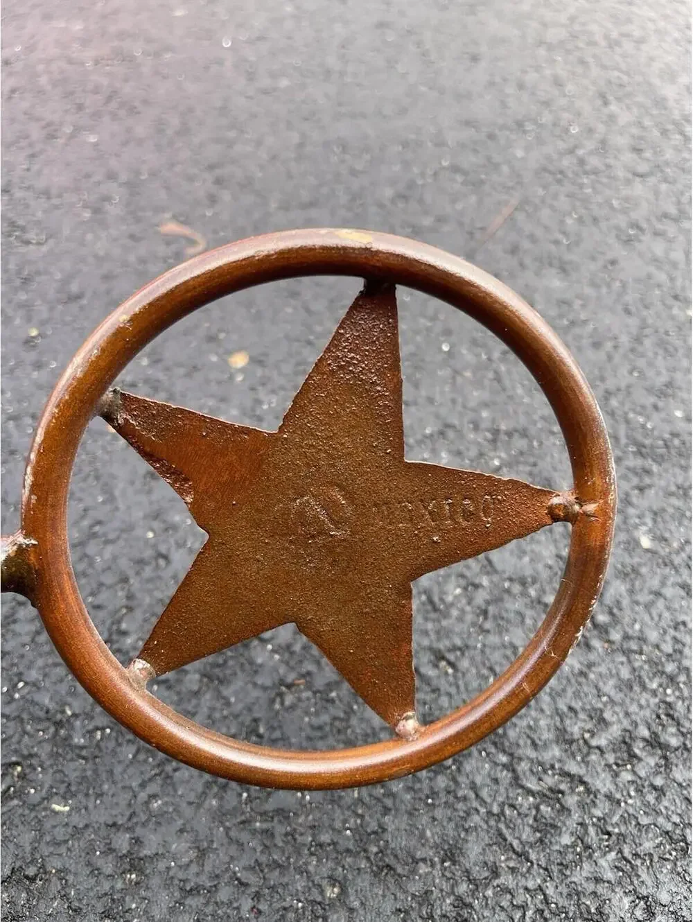 Vintage Iron Coat Rack Hat Stand Lone Star Western Texas Style Floor